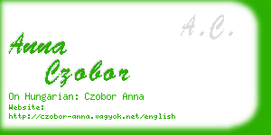 anna czobor business card